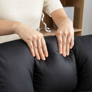 Sedia da Ufficio Reclinabile a 155° con Poggiapiedi Doppia Imbottitura e Rivestimento in Finta Pelle Nero      