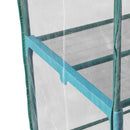 Mini Serra per Piante 4 Ripiani Interni Struttura in Acciaio Copertura in PVC Trasparente 70x50x160 cm 