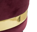 Sedia Mini Paris Bordeaux Ø45x62 cm Legno Spugna e Velluto Sintetico Bordeaux e Nero e Oro