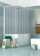 Sopravasca Paratia 2 Lati 1 Anta a Soffietto Apertura Angolare In PVC H150 Caldoni Komet