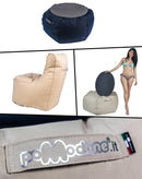 Poltrona Pouf e Tavolino in Acrilico Pomodone Bordeaux