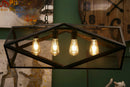 Lampadario Cage 75x27x28 cm in Ferro