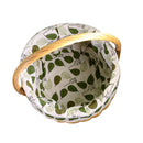 Cesto in vimini con fodera e coperchio naturale tondo cm Ø32xh38