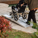 Rampa per Sedia a Rotelle Pieghevole Max 270 Kg in Alluminio Antiscivolo