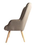 Poltrona 67x76x97 cm in Tessuto Tortora