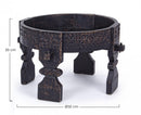Tavolino Yasir Nero D50 Rotondo in Legno