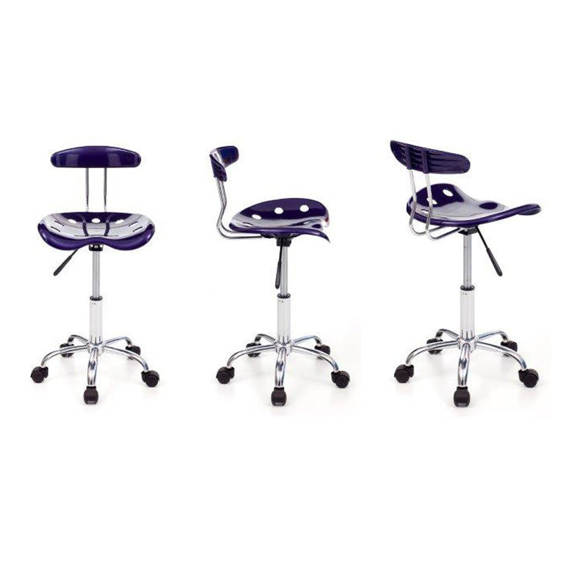 Sedia Poltrona Poltroncina Operativa in ABS Lilla da Ufficio