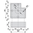 Piedino per Mobile H30 mm Plastica Grigio Metallizzato 20 Pezzi Emuca
