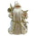 Puntale tessuto Babbo Natale con regali bianco oro cm 20x11xh30