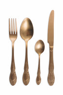 Servizio Set di Posate 24 Pezzi in Acciaio Satinato Rame Villa d'Este Home Tivoli Wonderland