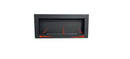 Camino a Bioetanolo da Parete 90x12x40 cm con Vetro in Acciaio Inox Nero Seconda Scelta