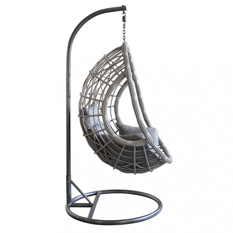 Dondolo Capraia 195x93x122 cm in Acciaio Grigio