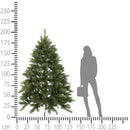 Albero di Natale Artificiale a Metà H210 cm Abete con 718 Tips Verde
