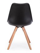 Set 4 Sedie 54x49x83,5 cm in Similpelle Nero