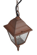 Lampada a Sospensione da Esterno Attacco E27 in Alluminio Ruggine