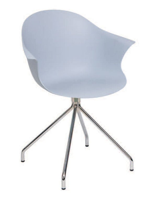 online Sedia Moderna 53x61,5x80 cm in Metallo e Polipropilene Blu Avio