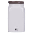 Barattolo Biscotti 9,5x9,5x18 cm in New Bone China VdE Tivoli 1996 Le Travisate Bianco