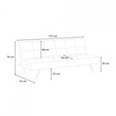 Divano Letto 172x74x75 cm in Tessuto Grigio