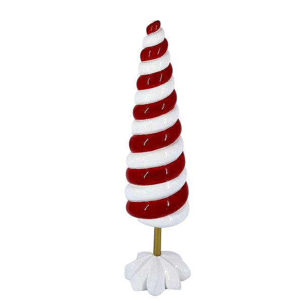 online Mini Albero di Natale in Resina bianco rosso cm Ø10xh34,3