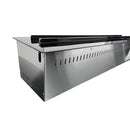 Camino Elettrico a Vapore Acqueo con Fiamme 3D con Bruciatore a Incasso 125x22,7x17,8 cm VAPOR3D125 Telecomando e APP in Acciaio e Alluminio Nero