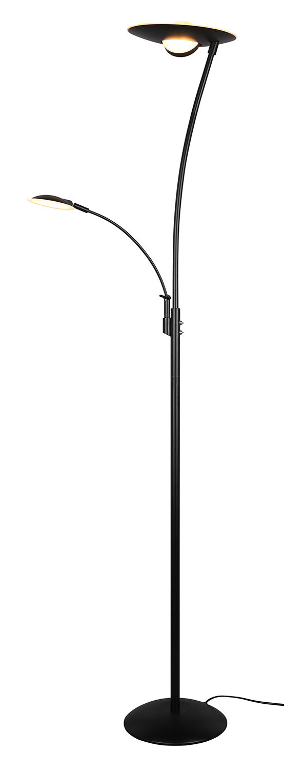 Piantana da Interno a LED in Metallo Nero Opaco