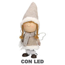 Angelo tessuto crema con led cm 16x13xh52