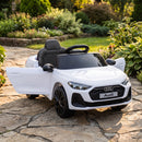 Macchina Elettrica per Bambini 12 V Audi A5L 101x55x43 cm con Telecomando e 2 Motori in PP Bianco      