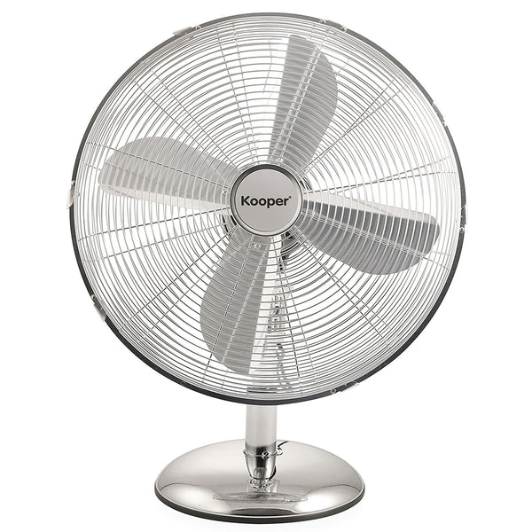 Ventilatore da Tavolo 4 Pale 3 Velocità 50W in Acciaio Laminato e Alluminio Argento acquista