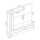 Parete porta tv Lawrance 157 noce particolari antracite