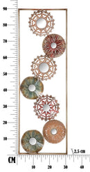 Pannello Gliss 31x2,5x90 cm in Ferro Oro e Rosso