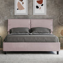 Letto Matrimoniale con Alzata Comoda Imbottito in Microfibra Sleeper Glicine Varie Misure
