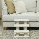 Scala per Cani e Gatti 45x35x34 cm a 3 Gradini con Rivestimento in Peluche Beige      