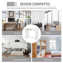 Scrivania Ufficio Salvaspazio 80x45x75 cm con Vassoio Tastiera e Cassetto in Legno Bianco      