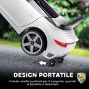 Macchina per Bambini 3-5 Anni con Licenza Ufficiale RUF GT Telecomando Cintura di Sicurezza e Musica Bianco      