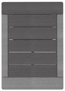 Base per Doccia da Esterno 75x97x4,3 cm in Nero e Grigia