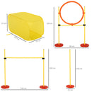 Set Addestramento Cani da Esterno con Ostacoli Slalom e Tunnel