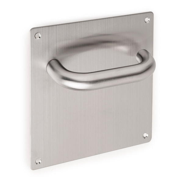 Maniglie Fisse ad u con Piastra 17 x 17 cm Acciaio Inossidabile Nichel Satinato Set di 2 Emuca sconto