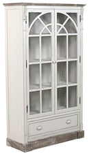 Mobile Vetrina 2 Ante 1 Cassetto in Legno Provenza