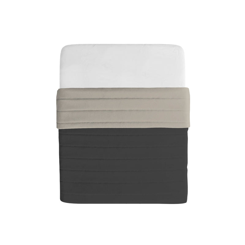 Trapuntino Double Face Estivo 100gr Tinta Unita in Microfibra Fumo/Grigio Chiaro Varie Misure