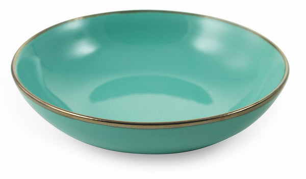 prezzo Set 6 Piatti Fondi Ø20,5x5,3 cm in Gres Villa d'Este Home Tivoli Royal Light Acqua Marina