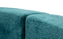 Divano Island Petrolio 238x92x78 cm in Spugna e Poliestere Verde acqua      