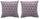 Set 2 Cuscini Decorativi 43x43x6 cm in Poliestere VdE Tivoli 1996 Triangoli Grigio