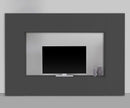 Parete Attrezzata Soggiorno 260x30x180 cm Maruska n°2 Grigio Antracite Opaco 
