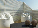 Pannello Frangivista da Giardino 180x170H cm Delux in Legno Laccato Bianco
