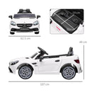 Macchina Elettrica per Bambini Licenza Mercedes SLC 300 con Telecomando Bianco  