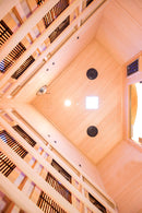 Sauna Finlandese ad Infrarossi 2/3 Posti 120x120 cm H190 in Legno di Abete Apollon 2C