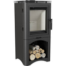 Stufa a Legna 5,5/9KW in Acciaio Flig Oklahoma Nera