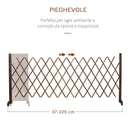 Recinzione da Giardino con Larghezza Regolabile 37-225 cm in Legno Effetto Carbonizzato