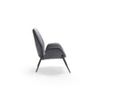 Poltrona da Salotto o da Camera Brandy 73x68x85 cm in Velluto Antracite
