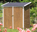 Casette Box da Giardino in Legno Porta Utensili 149x84x172 cm con 2 Porte Ecla Naturale